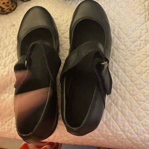 Black clogs with Velcro strap!